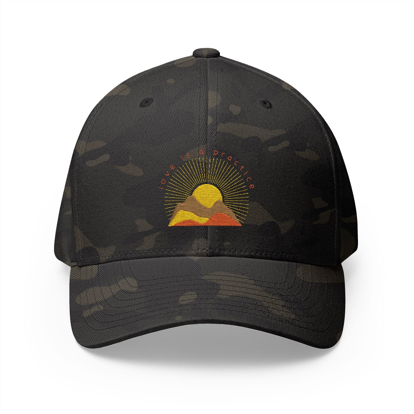 Love is a Practice Closed-Back Structured Cap (Embroidery)