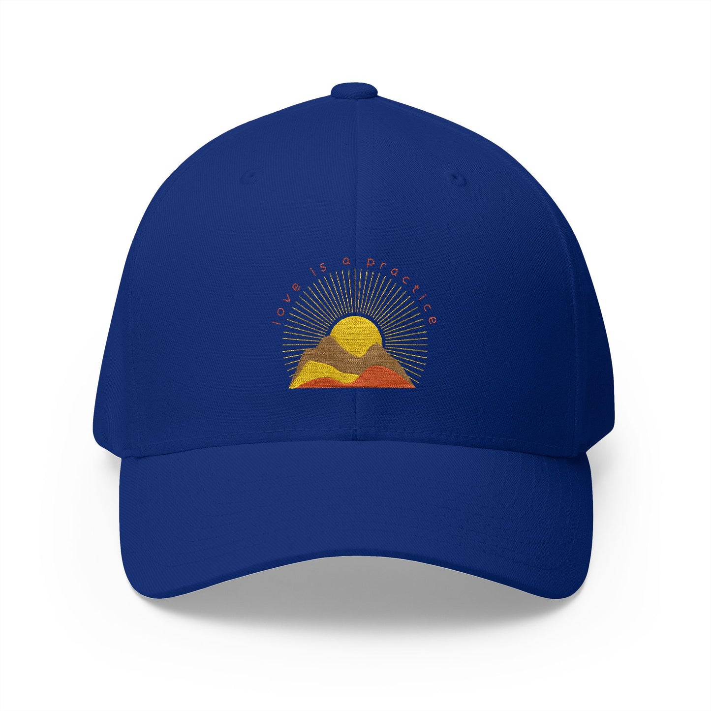 Love is a Practice Closed-Back Structured Cap (Embroidery)