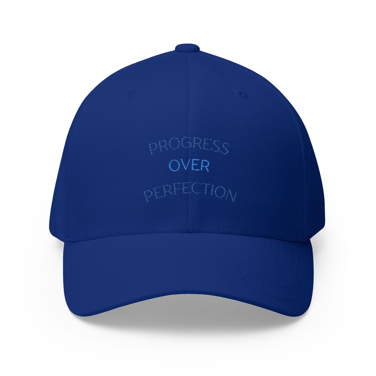 Practice Over Perfection Closed-Back Structured Cap (Embroidery)