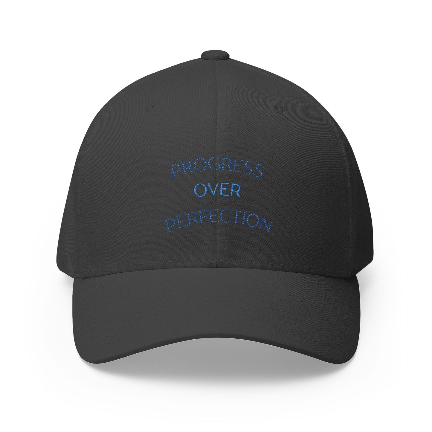 Practice Over Perfection Closed-Back Structured Cap (Embroidery)