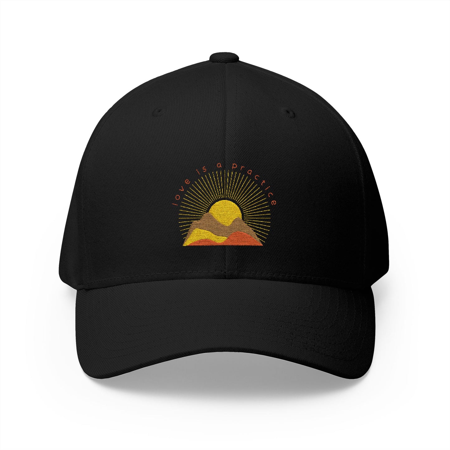 Love is a Practice Closed-Back Structured Cap (Embroidery)