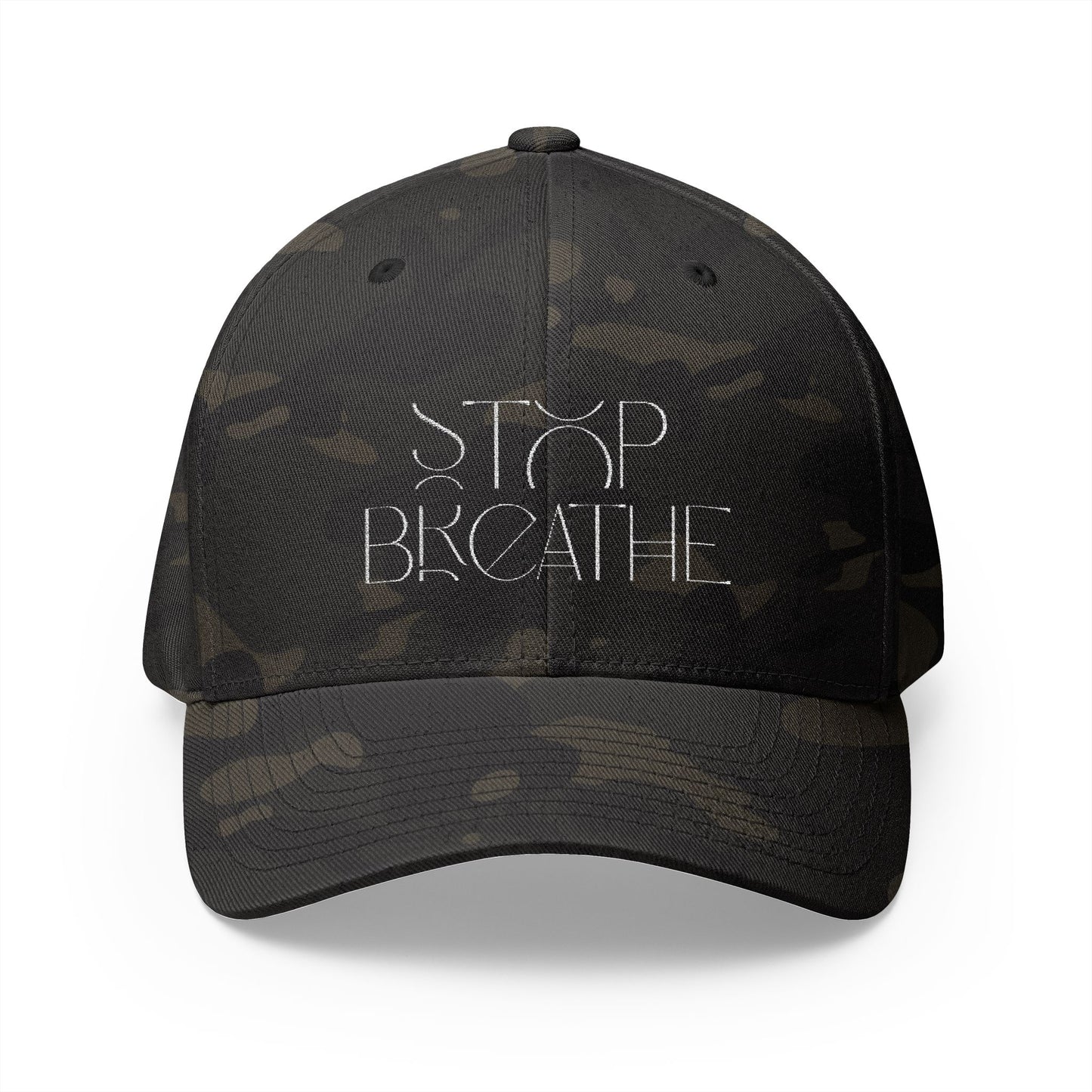 Stop Breathe Closed-Back Structured Cap (Embroidery)