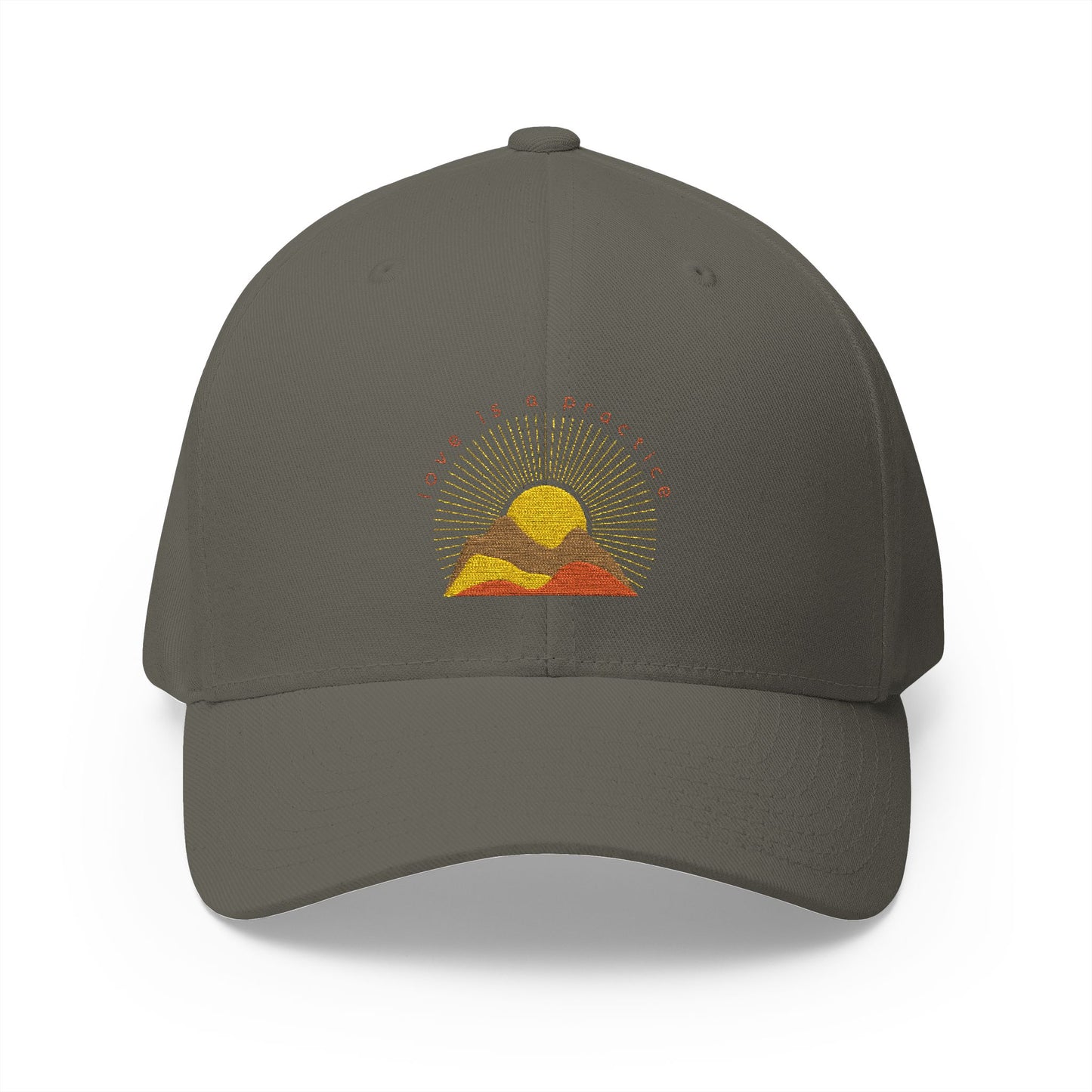 Love is a Practice Closed-Back Structured Cap (Embroidery)