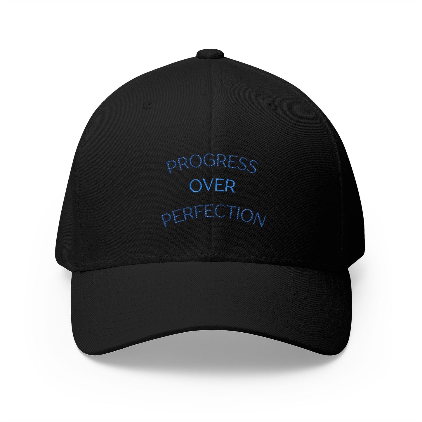Practice Over Perfection Closed-Back Structured Cap (Embroidery)