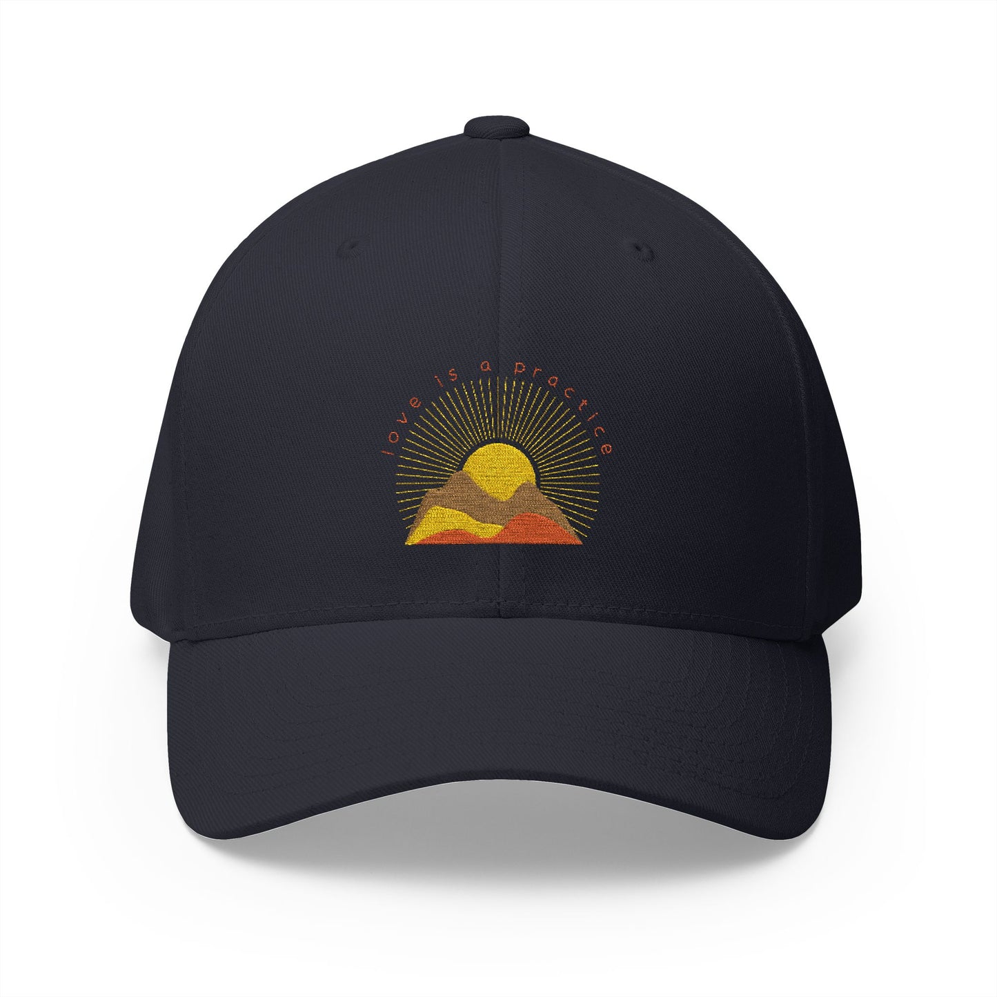 Love is a Practice Closed-Back Structured Cap (Embroidery)