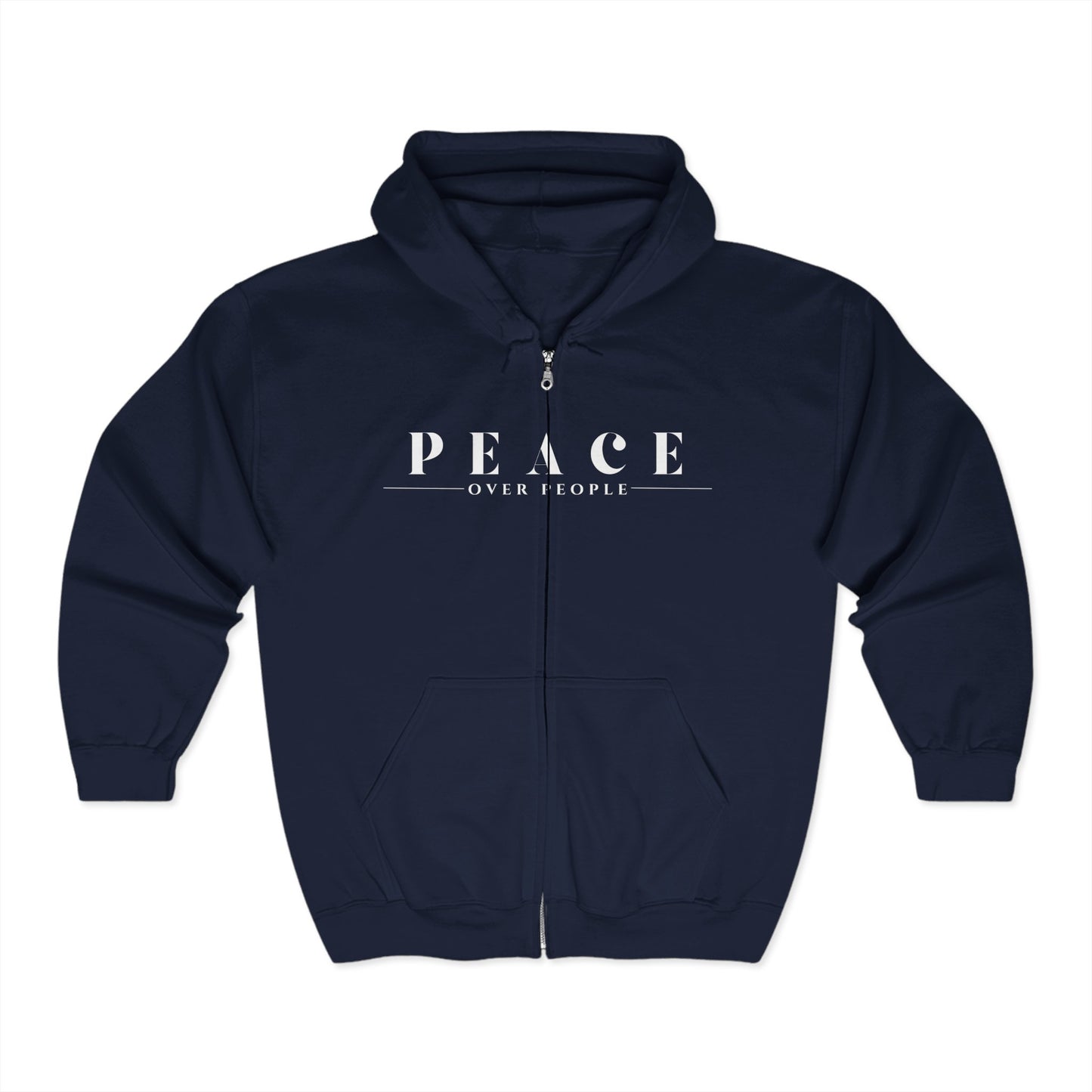 Peace Over People Zip Hoodie