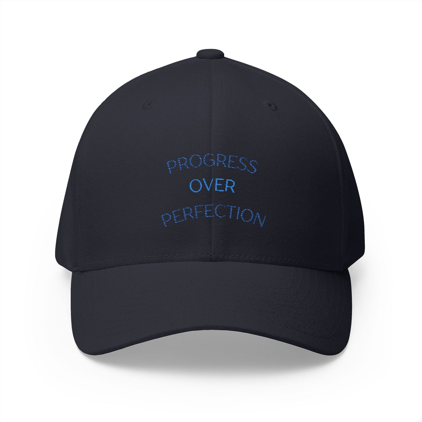 Practice Over Perfection Closed-Back Structured Cap (Embroidery)