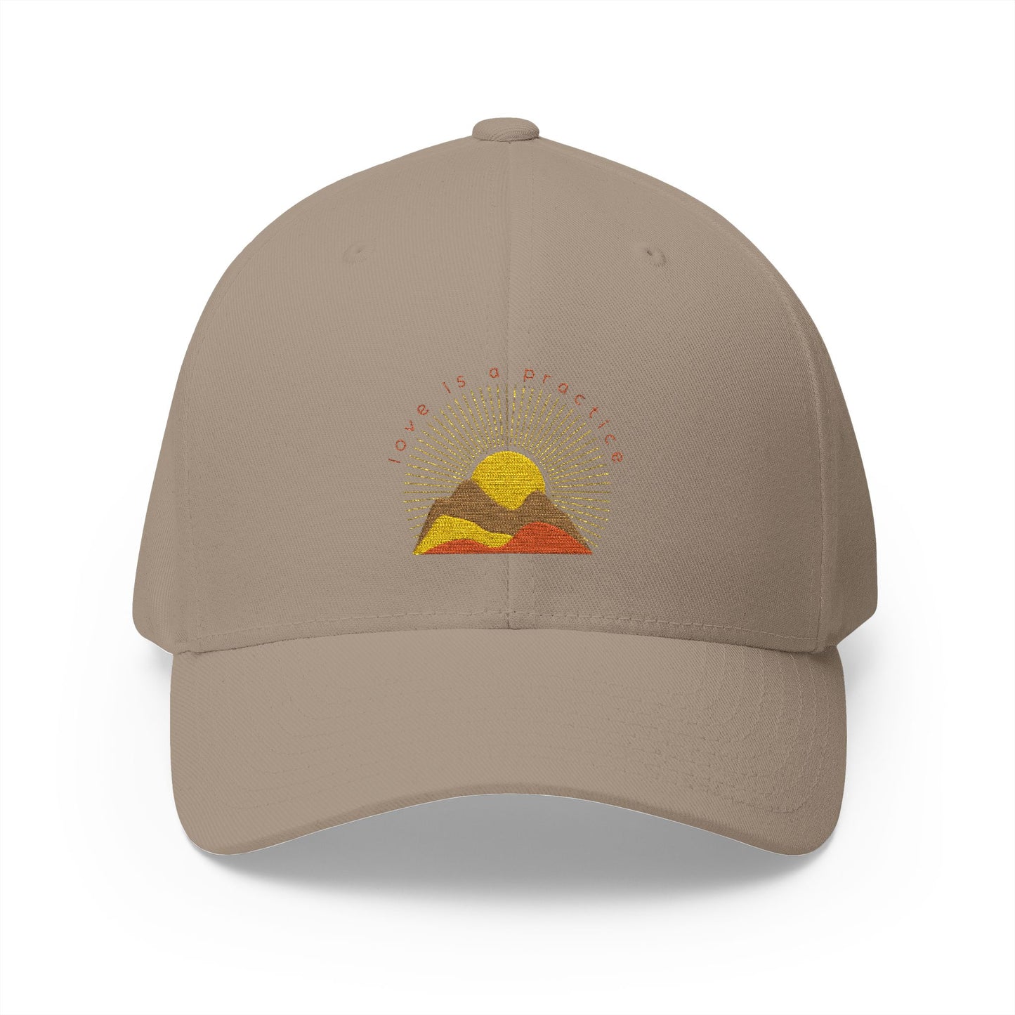 Love is a Practice Closed-Back Structured Cap (Embroidery)