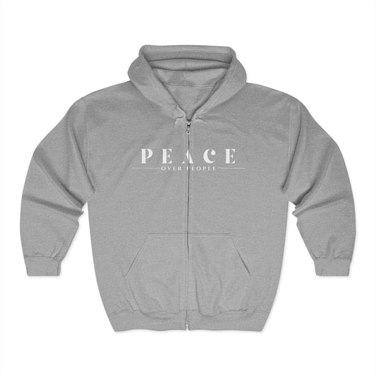 Peace Over People Zip Hoodie