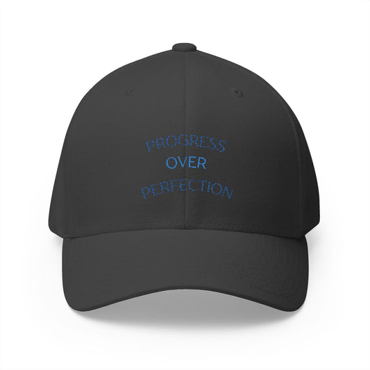 Practice Over Perfection Closed-Back Structured Cap (Embroidery)