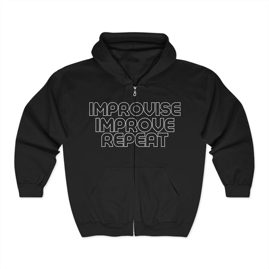 Improvise Improve Repeat Zip Hoodie