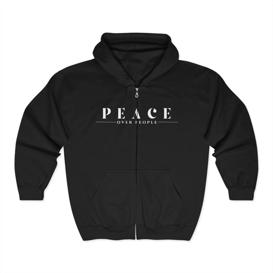 Peace Over People Zip Hoodie